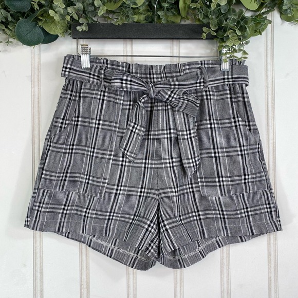 Shinester Plaid Shorts Paperbag Preppy Cher Clueless Casual Summer Women LARGE - Picture 1 of 4